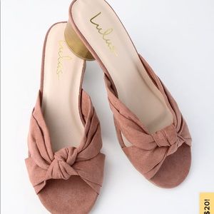 Lulu’s Luca Mauve Suede Mules